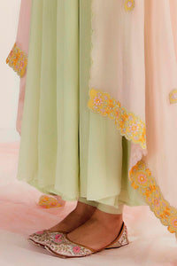 Mint Green Anarkali Set in Georgette