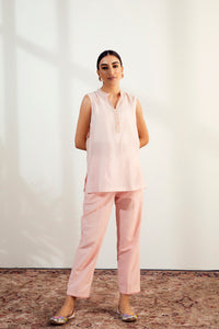 Nilofar Tunic Set Pink