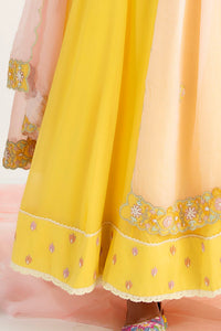 Sunshine Yellow Embroidered Angrakha Set